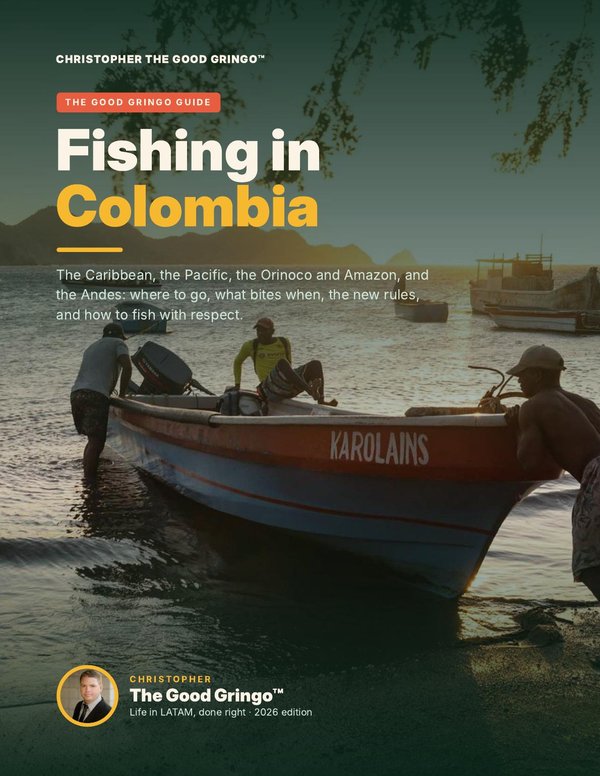 Cover of the 69-page guide Fishing in Colombia