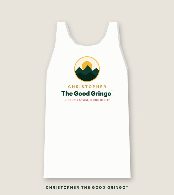 White tank top with the badge